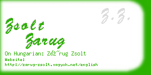 zsolt zarug business card